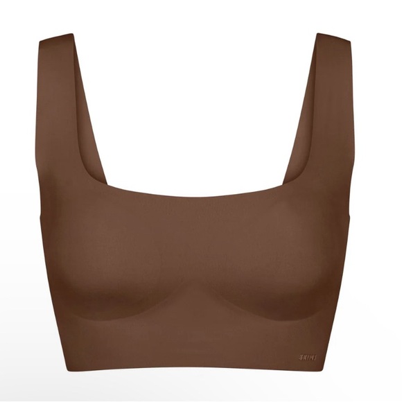 NWT SKIMS Naked Plunge Long Line Bralette Bra Jasper in Color Sz Small - Picture 3 of 4